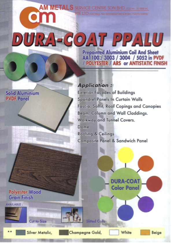Am Metals | Supply of High Quality Metal Products | Ferrous And Non Ferrous Metal Products | Catalogue Dura Coat PPALU